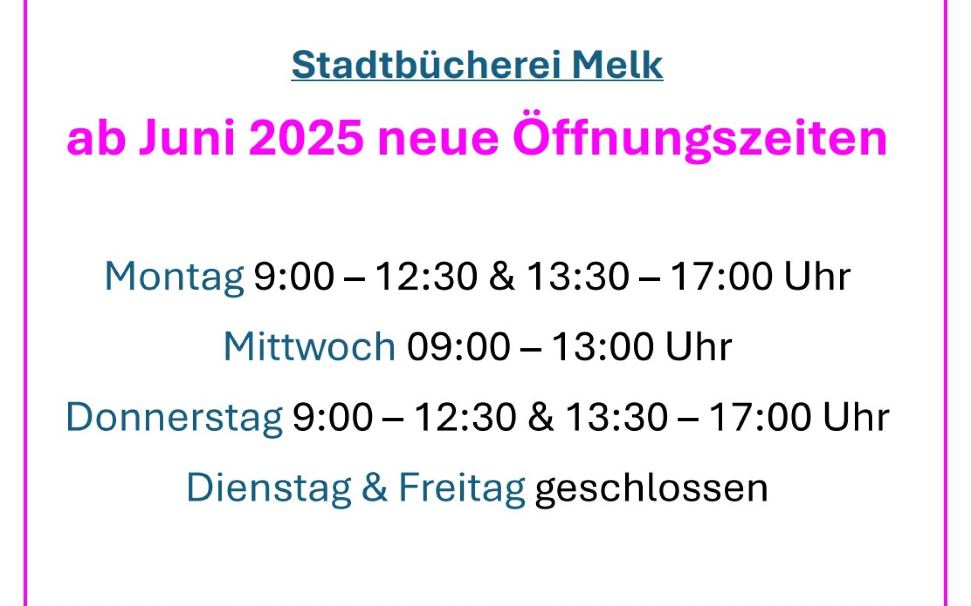 Öffnungszeiten neu