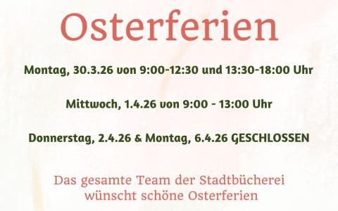 Bild mit geänderten Öffnungszeiten